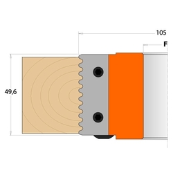 CMT Nôž pre C694008 - pár žiletiek 49,6x11,9x1,5mm