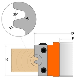 CMT Nôž pre C694009 - pár žiletiek 40x18x2mm