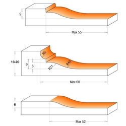 CMT Nôž pre C694013 - pár žiletiek B 60x11,9x1,5mm