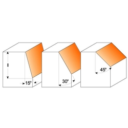 CMT C704 Úkosová fréza - 45° D 25x8 L41 S=6  HM