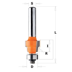 CMT C907 Fréza zaoblovacia vydutá - R0,4 D12,7x9,5 S=8 HM