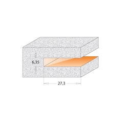 CMT C922 Tanierová drážkovacia fréza na CORIAN - D92x6,35 H27,3 S=12 HM