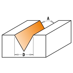 CMT C958 Fréza na V drážku - 60° D12,7x10 S=8 HM