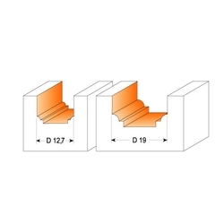 CMT C965 Profilová fréza čelná - R1,2 D12,7x12,7 d8,4 S=8 HM