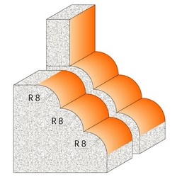 CMT C980 Dekoratívna fréza na CORIAN - R8 D66,7 I41,3 S=12