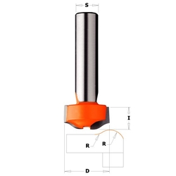 CMT C981 Profilová fréza čelná na hrany CORIAN - D25,4 I12,7 R8 S=12