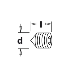 Skrutka nastavovacia M5x5 pre 305, DIN 916,UNI 5929