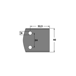 IGM Blanket obmedzovačov - LB32,5-40x16x4mm SP 2ks