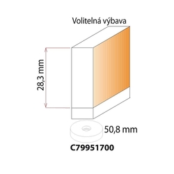 IGM F049 Veľká falcovacia fréza HM - H16 D50,8x28,3 L87 S=12,7