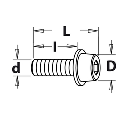 Skrutka TCEI washer - 3,2Wx9,5x12,7 D7 IGM