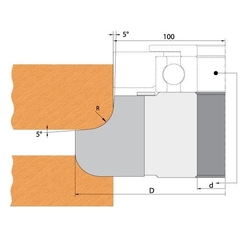 Nôž pre F612-308 - R6 25x23x2mm