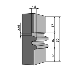 IGM F620 Škárovacia fréza na spoje MAN - D130x50 d30 Z2 ALU