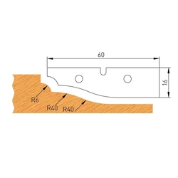 IGM Profilový nôž F 60x16x2mm pre F632-182