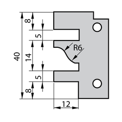 IGM Profilový nôž pre 641 - Profil A,40x26x2mm