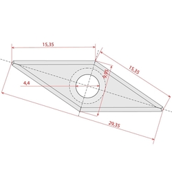 IGM RSS-CB Kosoštvorcová žiletka - 27x10x2,5 HW