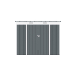 Riwall PRO RMSP 6x8 Anthracite zahradní domek kovový 2,4 x 1,8 m s pultovou střechou antracit