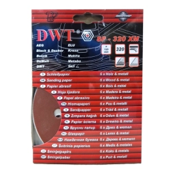 DWT SPX-320 XM sada brúsnych papierov 125 mm (6 ks, zrnitosť 320)