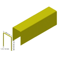 WS22CNKHA Spony pozinkované, živicované | dĺžka 22 mm | šírka 9 mm | Balenie 9 400 ks | šírka 26,5 mm