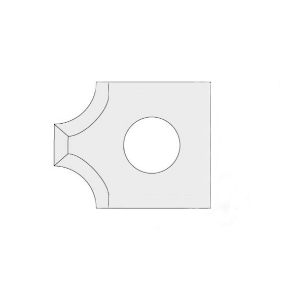 IGM N031 Žiletka tvrdokovová rádiusová - 2xR2 16x17,5x2 UNI