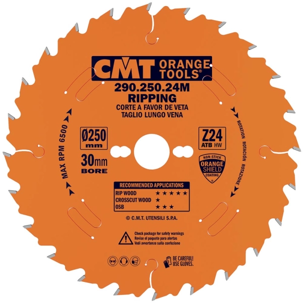 CMT Industrial Pílový kotúč pre pozdĺžne rezy - D270x2,8 d30 Z28 HW