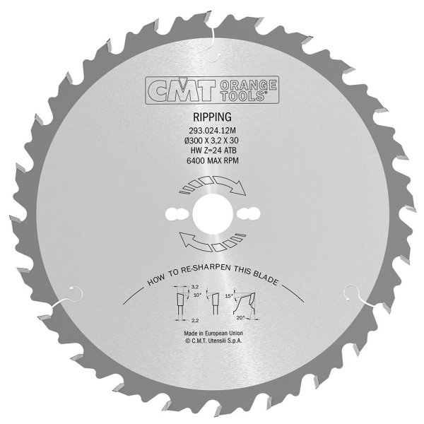 CMT XTreme Pílový kotúč pre pozdĺžne rezy - D315x3,2 d30 Z28 HW