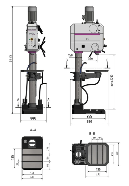 Prevodová vŕtačka OPTIdrill DH 45 V