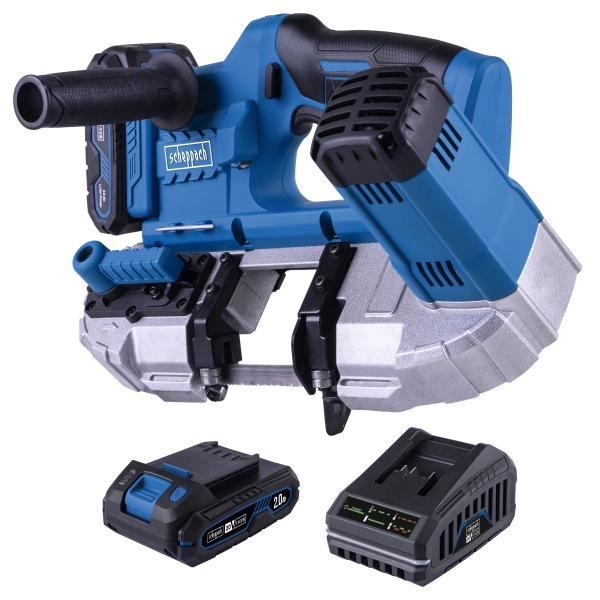 Scheppach C-MBS635-X-SET S 20 V IXES aku pásová píla na kov + 2Ah batéria + nabíjačka 2,4 A
