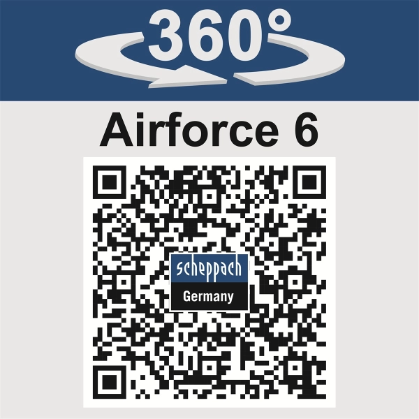 Scheppach Air Force 6-SET S hybridný kompresor (20 V IXES aku, 12 V, 230 V) + 2Ah batéria + nabíjačka 2,4 A