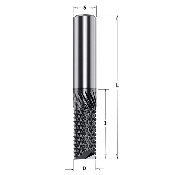 CMT C151 CHROME Fréza na kompozity - D8x25 L60 S=8 HWM
