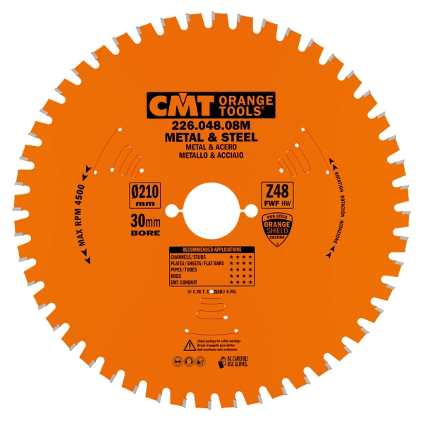 CMT Industrial Pílový kotúč na železo a plasty - D305x2,2 d30 Z80 HW