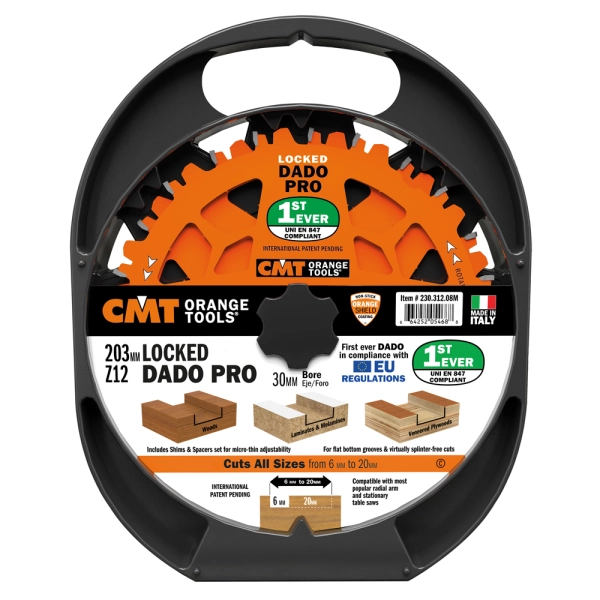 CMT Sada drážkovacích kotúčov DADO PRO - D203x6,2-20 d30 Z12 HW