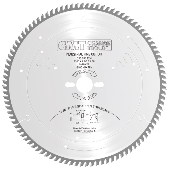 CMT Industrial Pílový kotúč pre finálne priečne rezy - D160x2,2 d20 Z48 HW