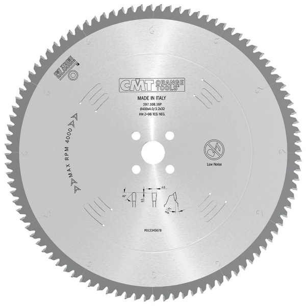 CMT XTreme Pílový kotúč na lamino, plast a neželezné kovy - D500x4,0 d32 Z120 HW Odhlučnený