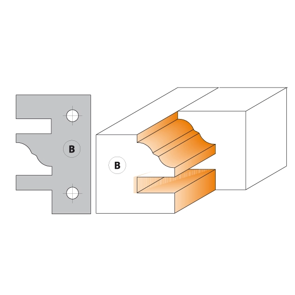 CMT Nôž pre C694014 - pár žiletiek Profil B 40x24,5x2mm