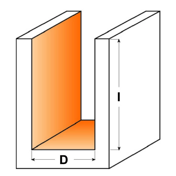 CMT C912 Drážkovacia fréza dlhá - D6x25,4 L60 S=8 HWM