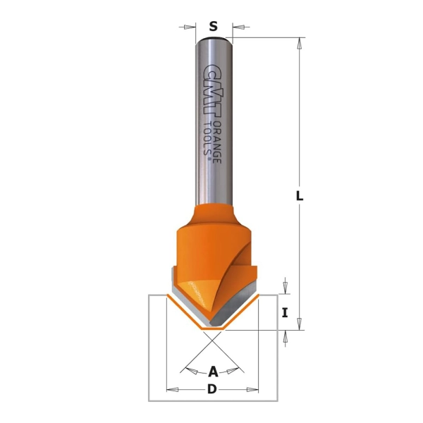 CMT C915 Fréza na V drážku pre Alucobond - 135° D18x3,3 S=8 HW