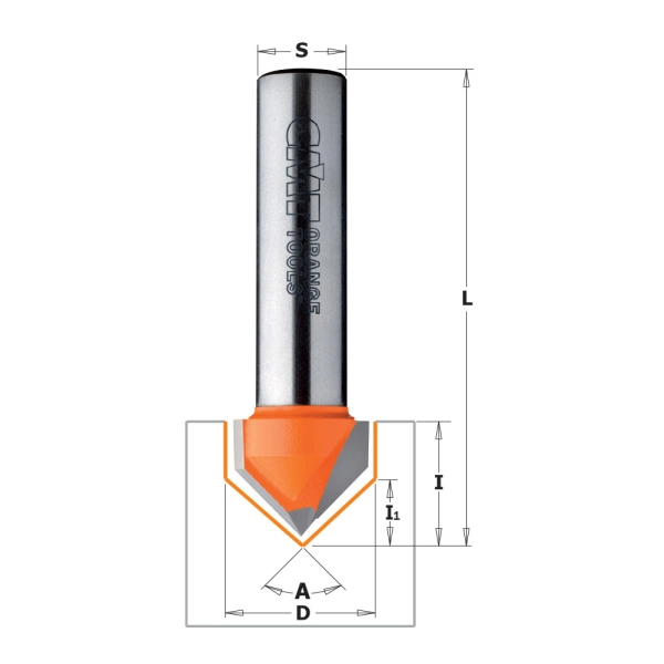 CMT C915 Fréza na V drážku 90° - D9,5x12,7 90° S=8 HW