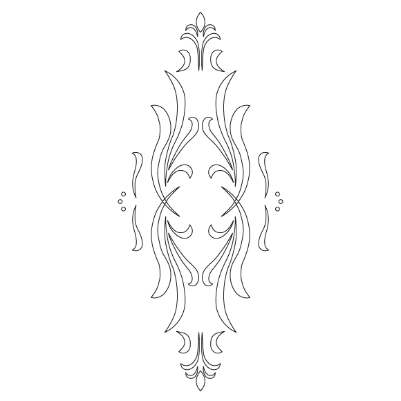 CMT Šablóna na ornamenty na kuchynské dvierka KLASIK 440x185mm