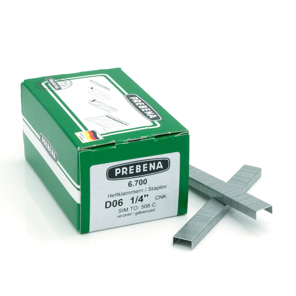 D06CNK Spony do sponkovačky výška 6mm, šírka 12,5 mm | Balenie 6 700 ks