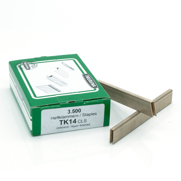 TK14CLS Spony bronzené | dĺžka 14 mm | šírka 4,1 mm | Balenie 3 500 ks