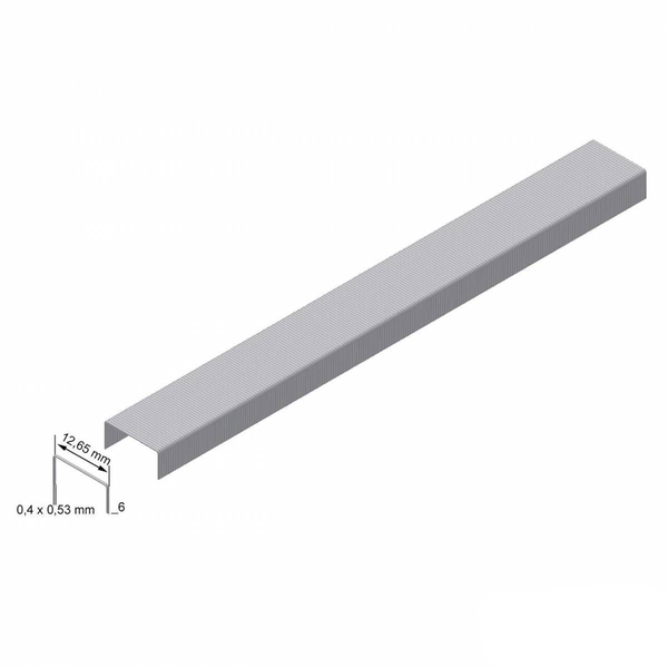 VS06CNK Spony pozinkované | dĺžka 6 mm | šírka 12,65 mm | Balenie 5 000 ks