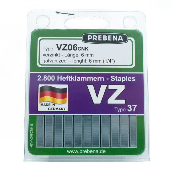VZ06CNK-B Spony pozinkované – blistrové balenie | dĺžka 6 mm | šírka 10,5 mm | Balenie 2 800 ks