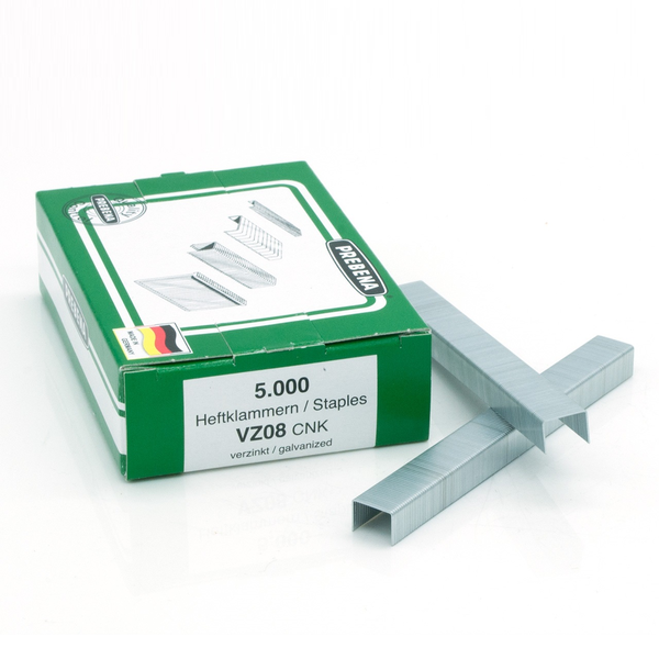 VZ08CNK Spony pozinkované | dĺžka 8 mm | šírka 10,5 mm | Balenie 5 000 ks